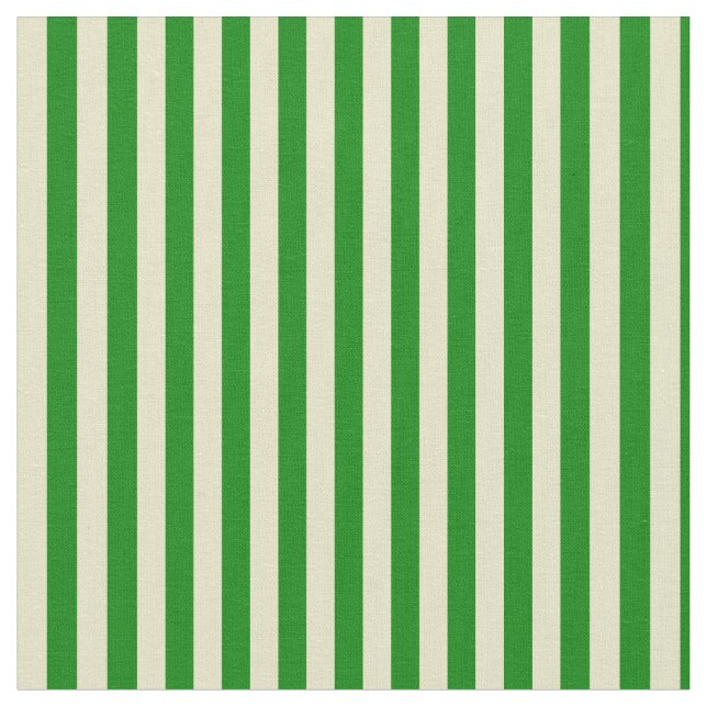 Green & Pale Goldenrod Lines Fabric (Close Up)