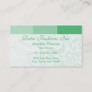 Green Palette Urban Style Personal Business Cards