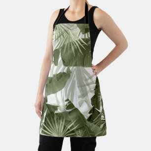 Green Palm Banana Leaves Bliss 1 #art #nature Apron