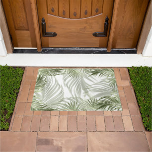 Green Palm Bliss 1 #art #natural Doormat