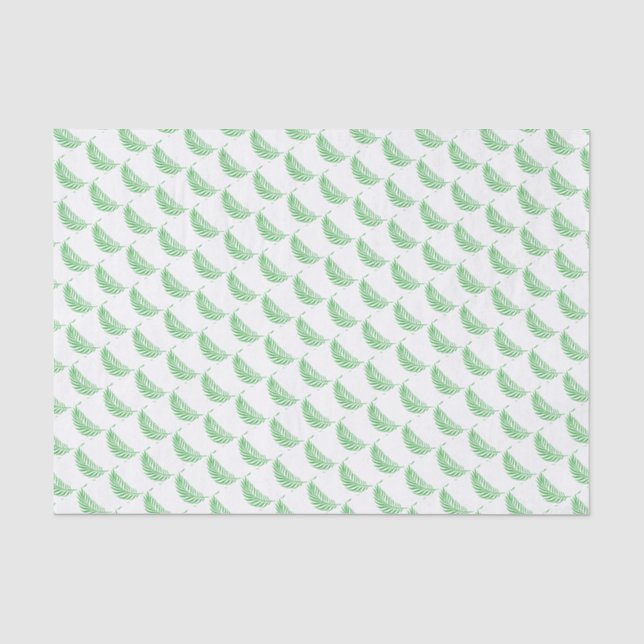 Green Palm/Fern Fronds Tissue Paper (Front)