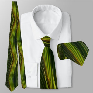 Green Palm Fronds Natural Abstract Tie