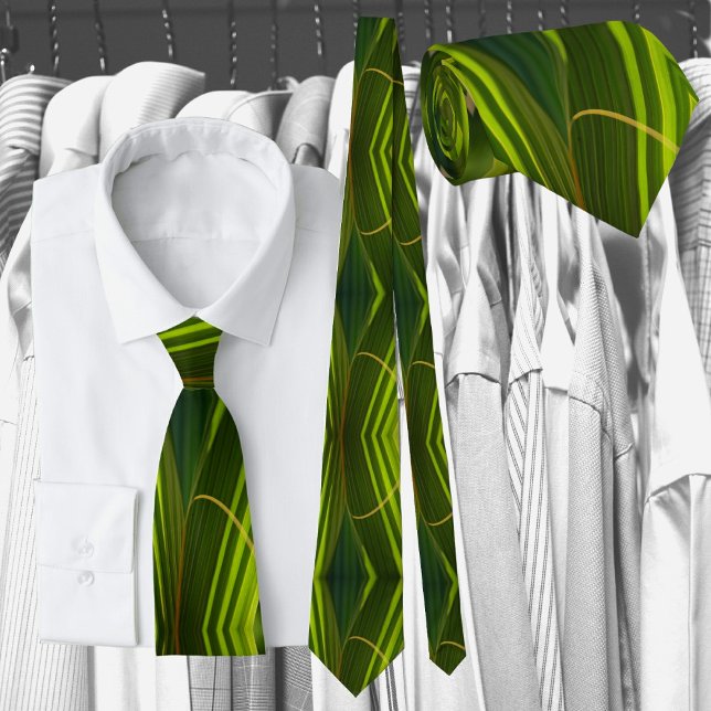 Green Palm Fronds Tie (Creator Uploaded)
