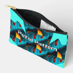 Green Palm Leaf Pattern Accessory Pouch