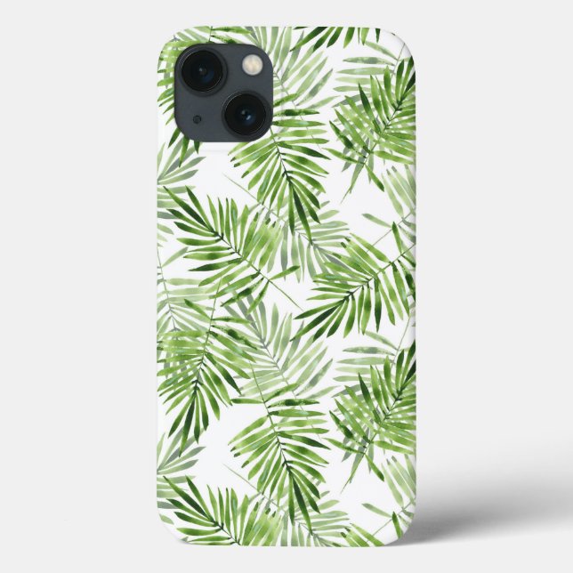 Green Palm Leaves Case-Mate iPhone Case (Back)