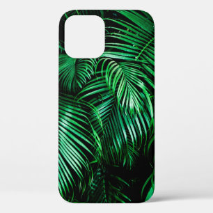 Green palm leaves iPhone 12 case