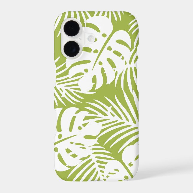 Green Palm Leaves Rainforest Pattern (Back)