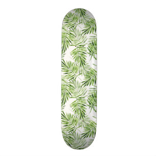 Green Palm Leaves Skateboard