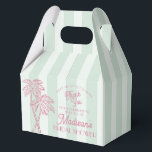 Green Palm Spring Pastel Beach Bridal Shower Favour Box<br><div class="desc">Meet me in the palms! Our Palm Springs Party Collection is a dreamy blend of vintage beach cabana charm and pastel perfection. Featuring soft stripes, breezy palm trees, and a touch of retro glam, this collection brings the magic of a sun-soaked getaway to your celebration. Whether you're hosting a bachelorette...</div>