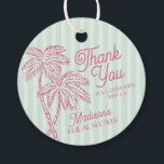Green Palm Spring Pastel Beach Bridal Shower Favour Tags<br><div class="desc">Meet me in the palms! Our Palm Springs Party Collection is a dreamy blend of vintage beach cabana charm and pastel perfection. Featuring soft stripes, breezy palm trees, and a touch of retro glam, this collection brings the magic of a sun-soaked getaway to your celebration. Whether you're hosting a bachelorette...</div>