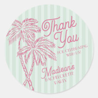 Green Palm Spring Pastel Beach Party Favour