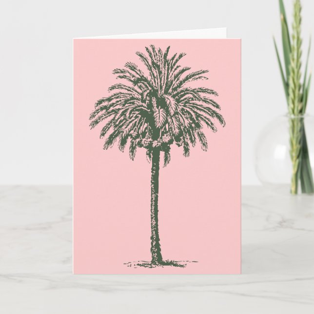Green Palm Tree Card (Front)