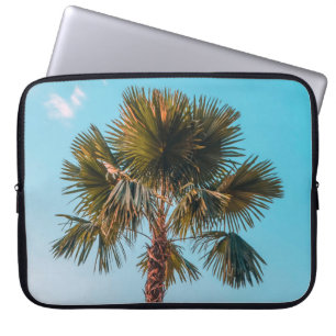 Green palm tree laptop sleeve
