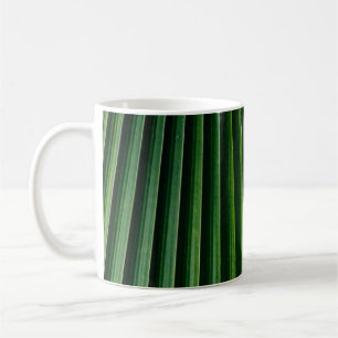 Green palm tree leaves coffee mug