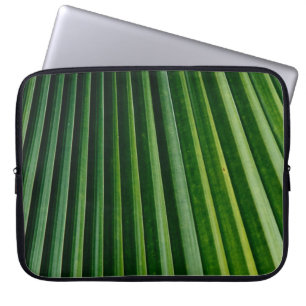 Green palm tree leaves laptop sleeve