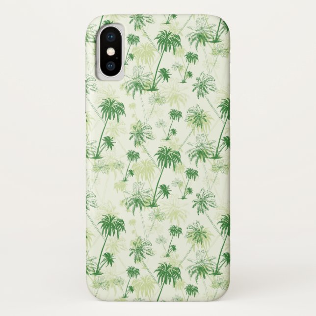 Green Palm Tree Pattern Case-Mate iPhone Case (Back)