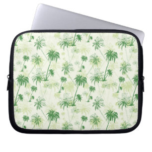 Green Palm Tree Pattern Laptop Sleeve