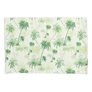 Green Palm Tree Pattern Pillowcase
