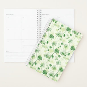 Green Palm Tree Pattern Planner