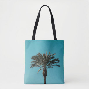 Green palm tree tote bag