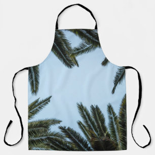 GREEN PALM TREE UNDER WHITE SKY APRON