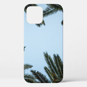 GREEN PALM TREE UNDER WHITE SKY iPhone 12 CASE