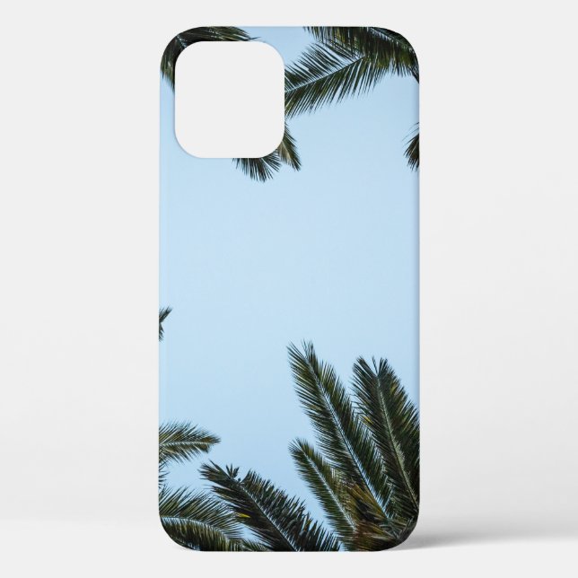 GREEN PALM TREE UNDER WHITE SKY Case-Mate iPhone CASE (Back)