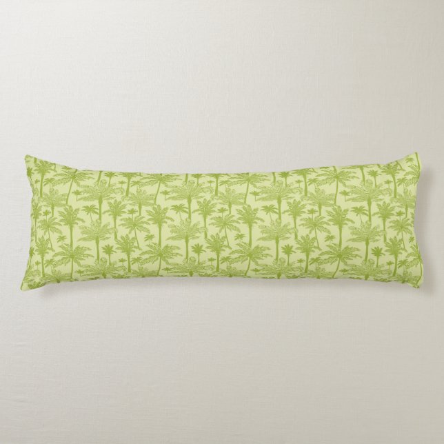 Green Palm Trees Pattern Body Cushion (Front)