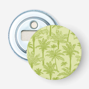 Green Palm Trees Pattern Bottle Opener