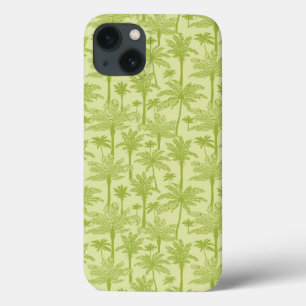 Green Palm Trees Pattern iPhone 13 Case