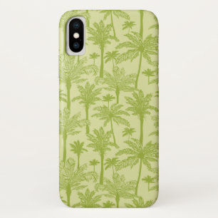 Green Palm Trees Pattern iPhone X Case