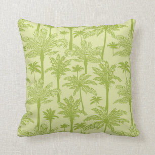 Green Palm Trees Pattern Cushion