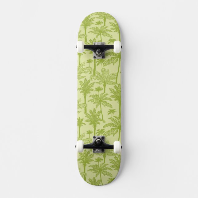 Green Palm Trees Pattern Skateboard (Front)