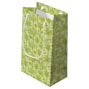 Green Palm Trees Pattern Small Gift Bag