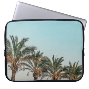 GREEN PALM TREES UNDER BLUE SKY LAPTOP SLEEVE