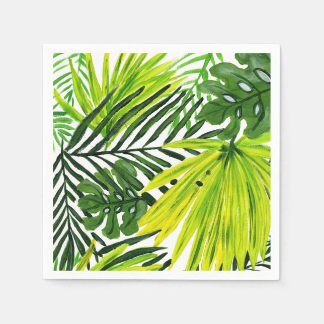 Green Palms paper napkin (Front)