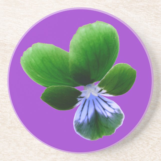 Green Pansy Coasters (Front)