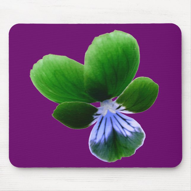 Green Pansy Mousepad (Front)