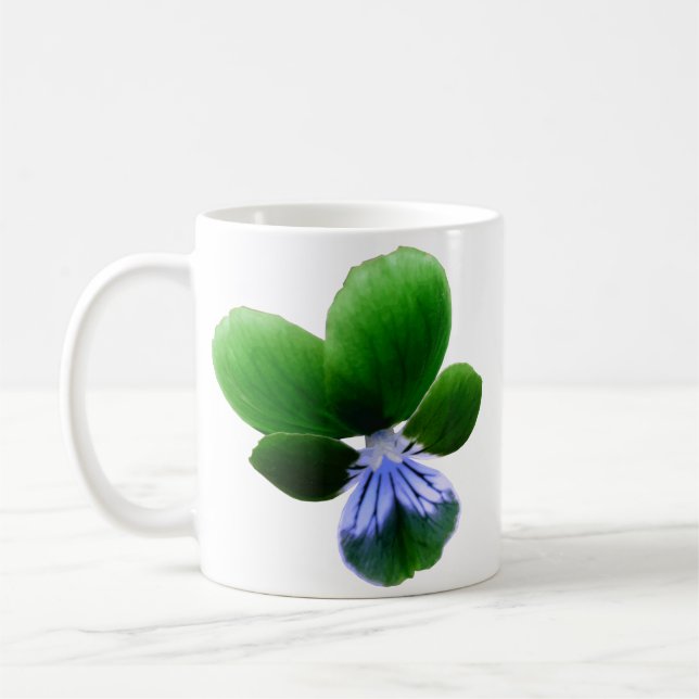 Green Pansy Mug (Left)