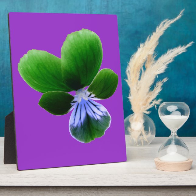 Green Pansy Plaque (Side)