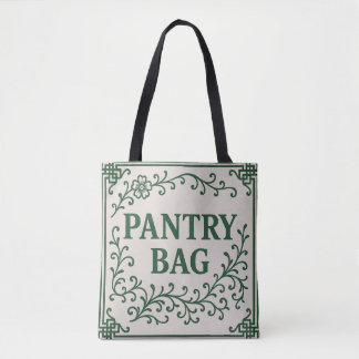 "GREEN PANTRY BAG" - CHINOISERIE TOTE