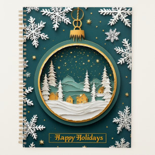 🎁Green Paper Art Christmas Ornament Planner ✨