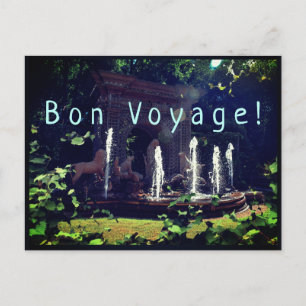 Green Paradise far, far away Bon Voyage Postcard