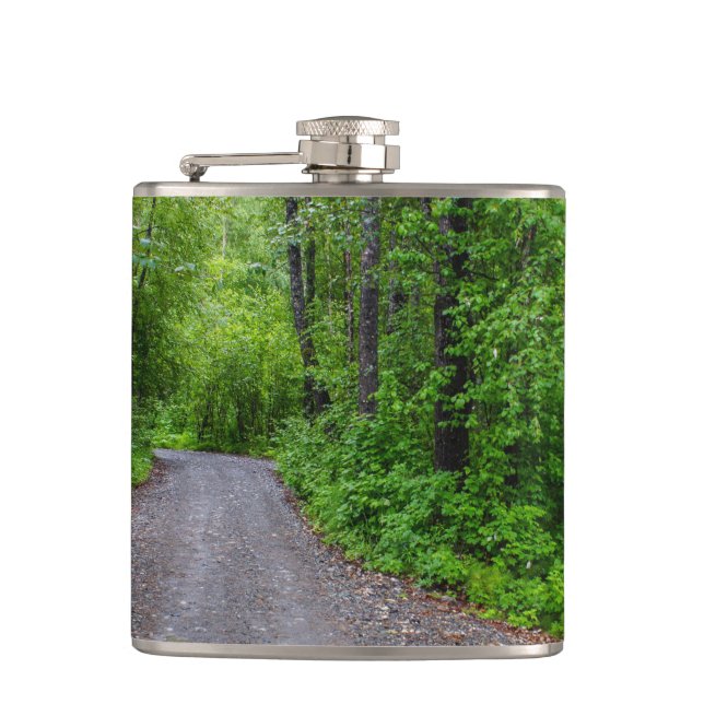 Green Paradise Hip Flask (Front)
