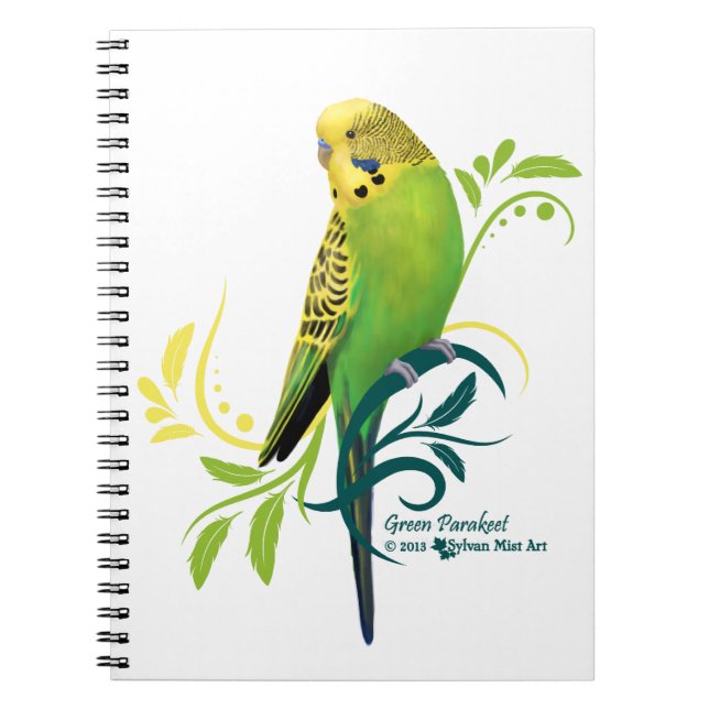 Green Parakeet Notebook (Front)