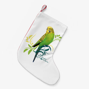 Green Parakeet Small Christmas Stocking