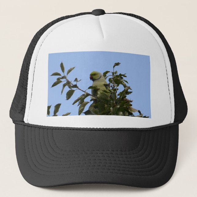 Green Parakeet Trucker Hat (Front)
