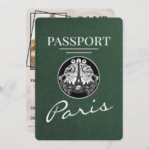 Green Paris Passport Save The Date