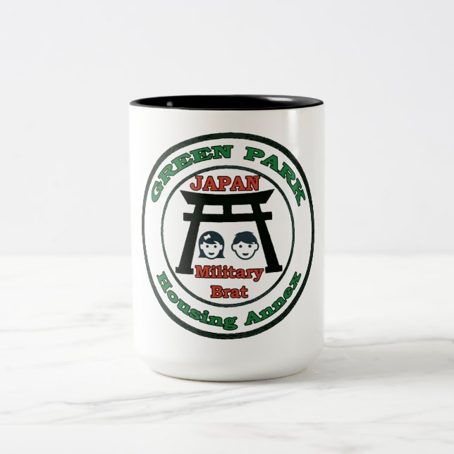 Green Park Housing Annex Japan Military Brat Two-Tone Coffee Mug (Center)
