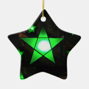 Green Parol Ceramic Ornament